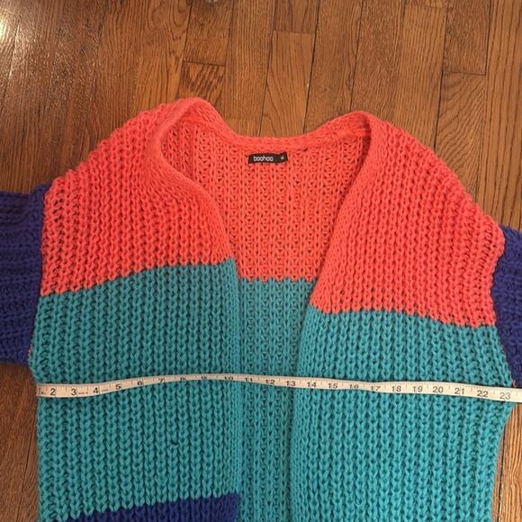 Boohoo Colorful Women's Long Cardigan Sweater - Picture 15 of 15